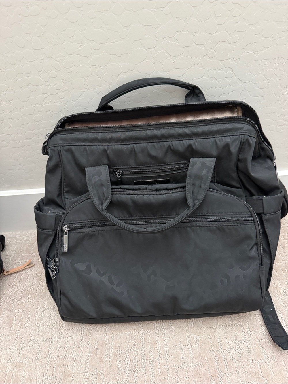 Jujube black cheetah Diaper bag